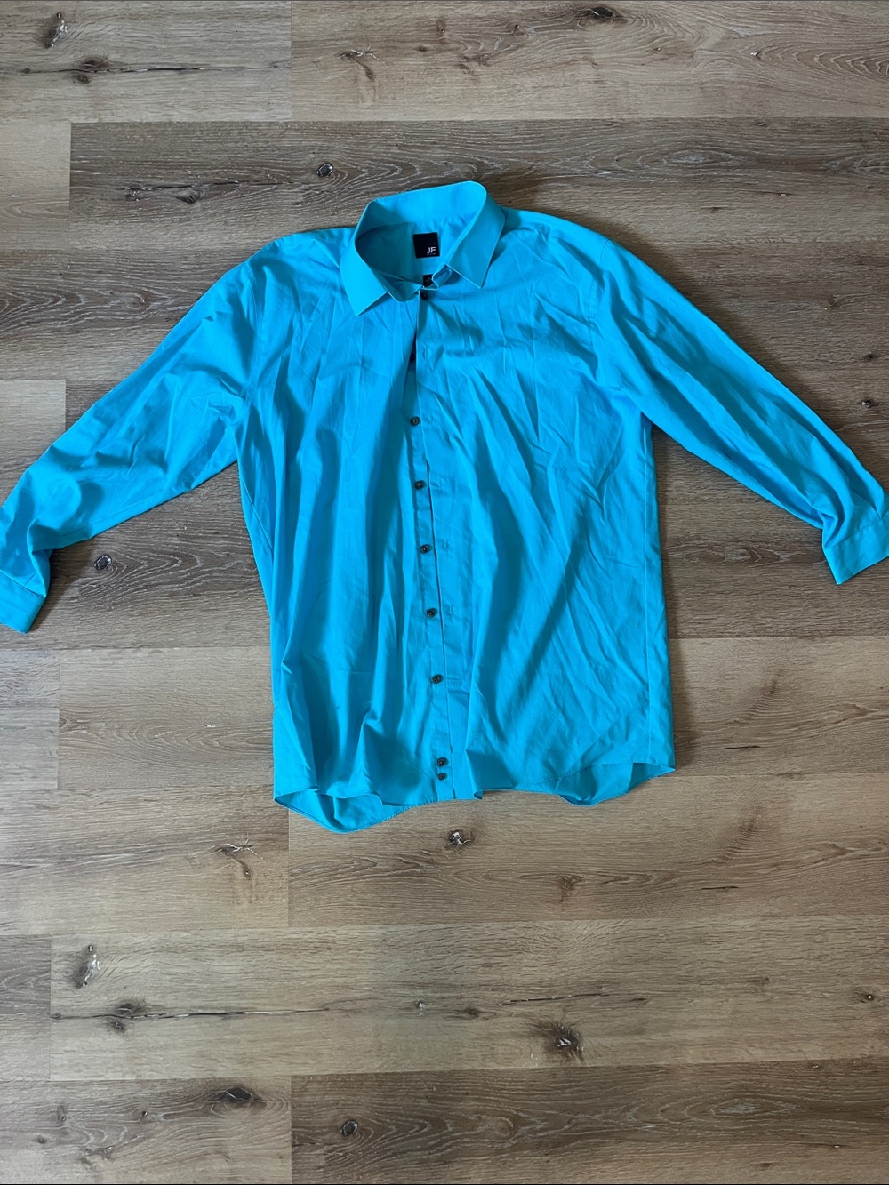 jf j.ferrar Bright Turquoise Button-Up Shirt
